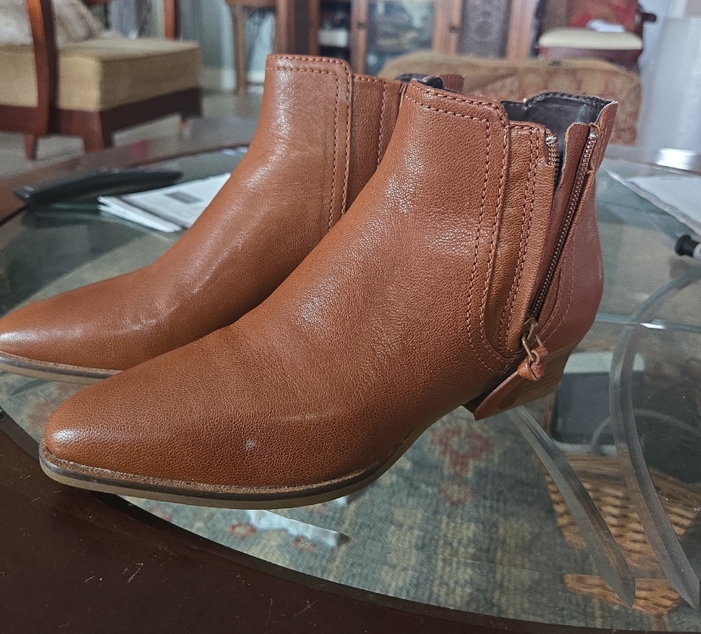 Cole Haan Tan Leather Ankle Booties